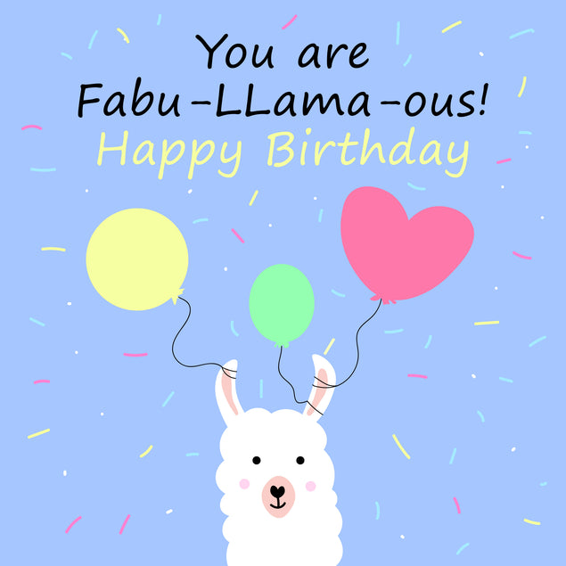 You're Fabu-Llama-Ous Happy Birthday Card Seo_Llama Occasion_Birthday