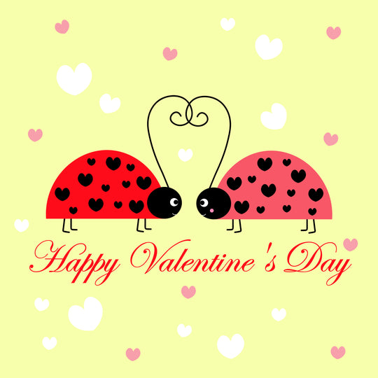 Cute Love Bugs Happy Valentine's Day Card