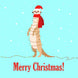 Merry Christmas Meerkat Tangled In Christmas Lights Card