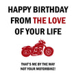 From The Love Of Your Life Happy Birthday Card Seo_Motorbike