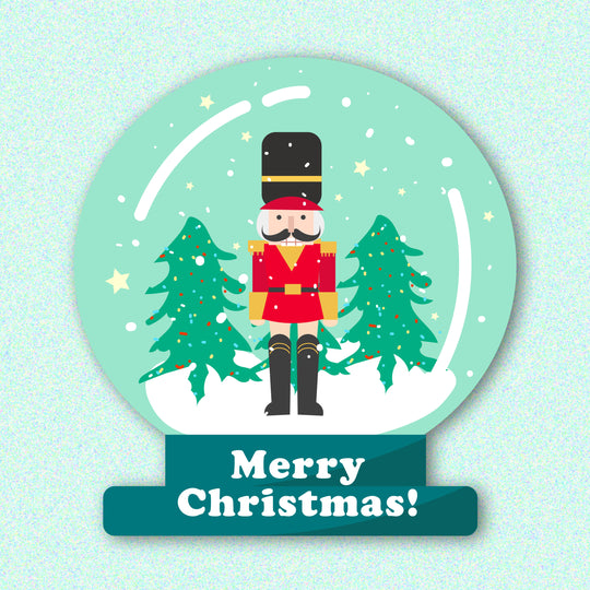 Christmas Ball Nutcracker Card
