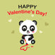 Cute Baby Panda Valentine's Card