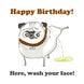 Cheeky Pug Happy Birthday Card