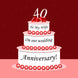 Ruby Cake Wedding Anniversary Card