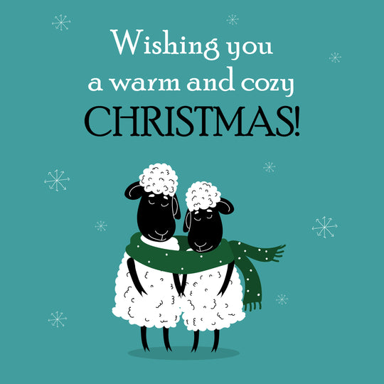 Sheep Wishing A Warm Christmas Card