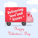 Love And Kisses Delivery Valentine's Card