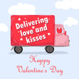 Love And Kisses Delivery Valentine's Card Season_Valentine’s Day, Seo_Kiss Day, for partner