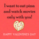 I Want To Eat Pizza With You Valentine's Card