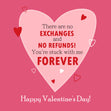 You're Stuck With Me Forever Valentine's Day Card Season_Valentine’s Day