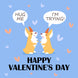 Cute Corgi Dogs Valentine's Card