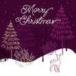Merry Christmas Winter Woods And A Reindeer Card Season_Christmas Seo_Winter Woodland