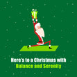 Merry Christmas Funny Santa Doung Yoga Card Season_Christmas Theme_Yoga