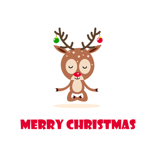Merry Christmas Deer Doung Yoga Card Season_Christmas Theme_Yoga