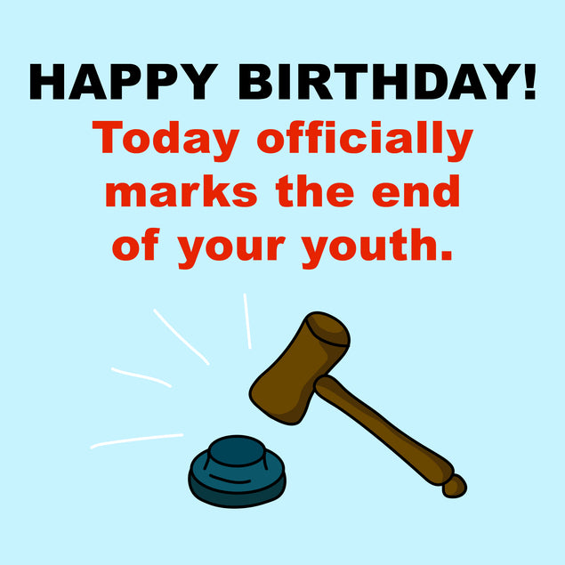 Happy Birthday The End Of Your Youth Style_Funny Milestone Age_30th Birthday