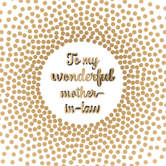 To My Wonderful Mother-In-Law Card