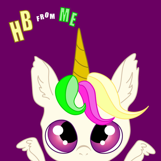 Happy Birthday Unicorn With Wings