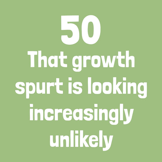 50 Growth Spurt Birthday Card