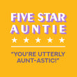 Five Star Auntie Card