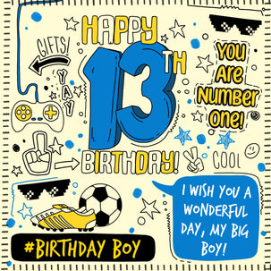 Happy 13th Birthday Wish You A Wonderful Day Card Occasion_Birthday Milestone Age_13th Birthday