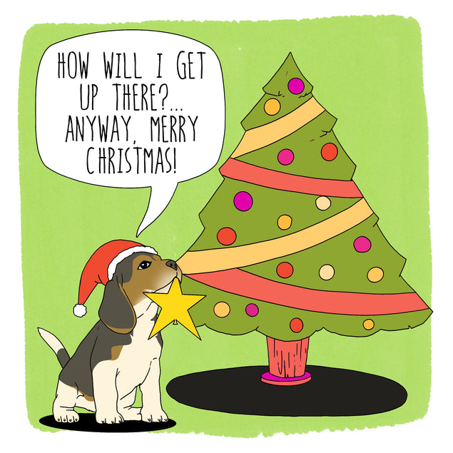 Merry Christmas Cute Little Beagle Seo_Beagle