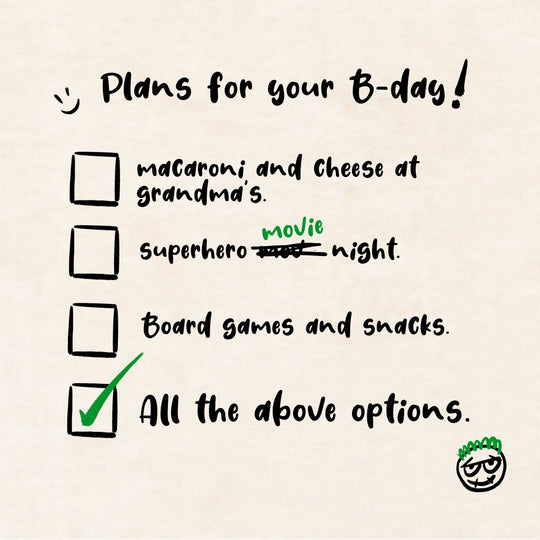 Plans For Your Birthday Cheklist