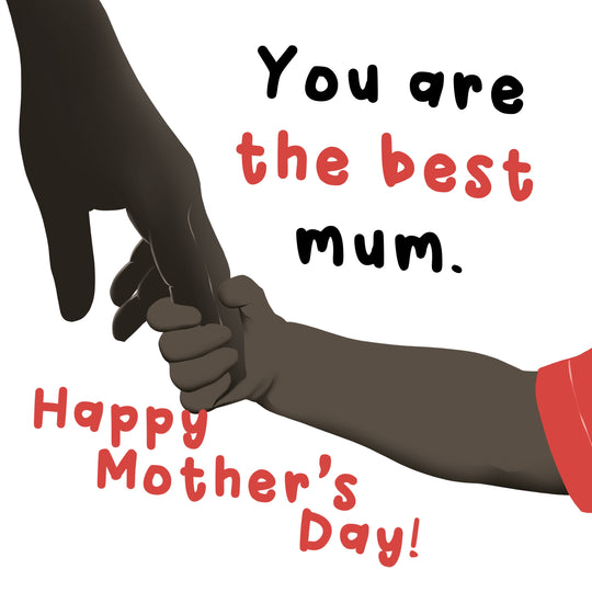 Happy Mother's Day You Are The Best Mum Red And Black Card