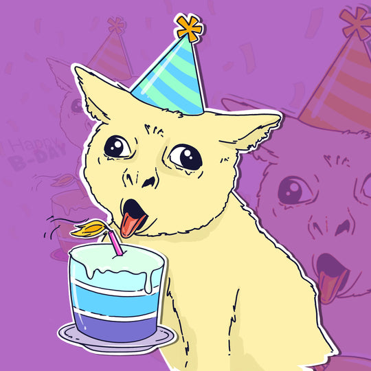 Funny Cat Birthday Cake