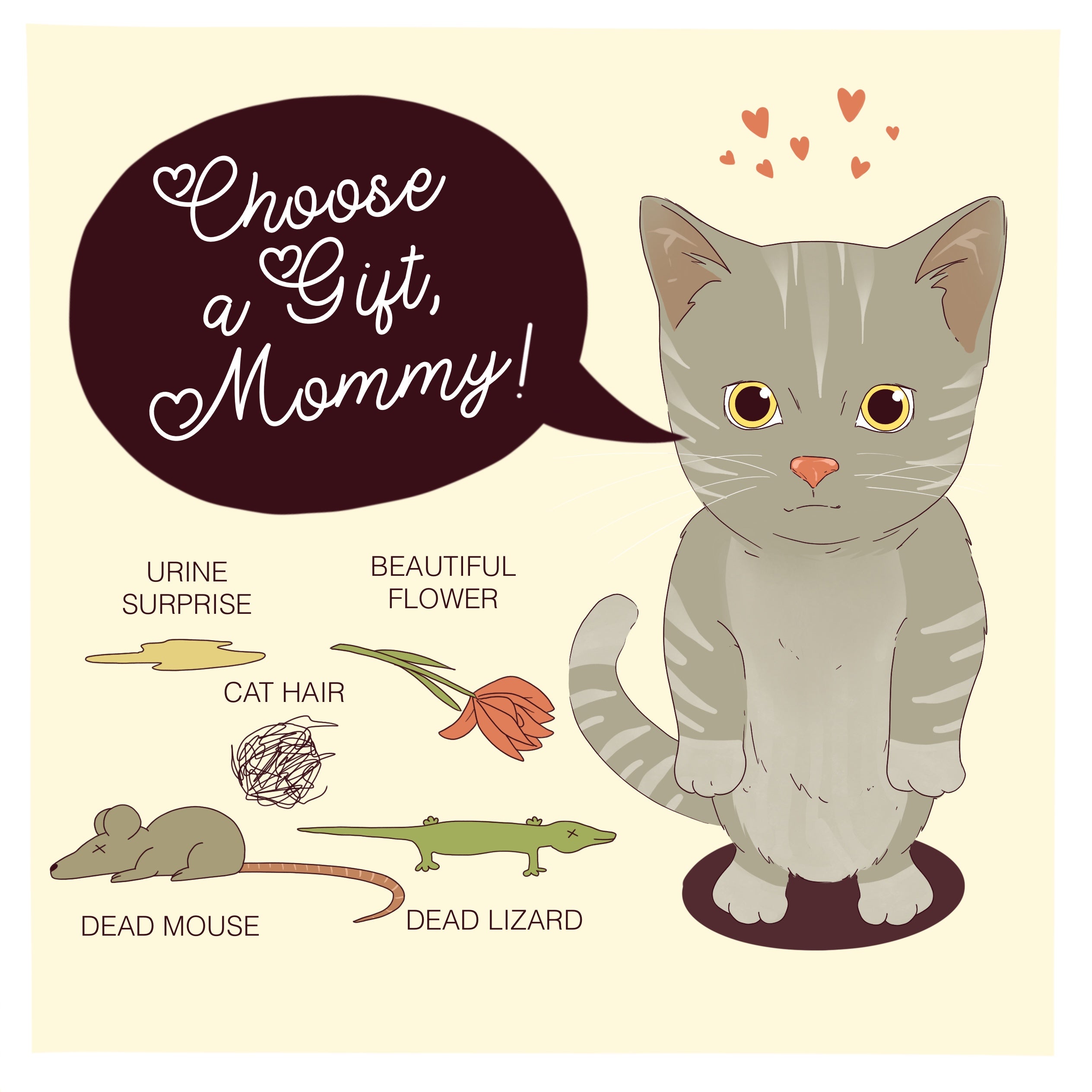 Dead Mouse Quotes Choose A Gift, Mommy Adorable Kitten Mother's Day