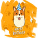 Cute Corgi Happy Birthday Card