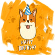 Cute Corgi Happy Birthday Card Seo_Corgi