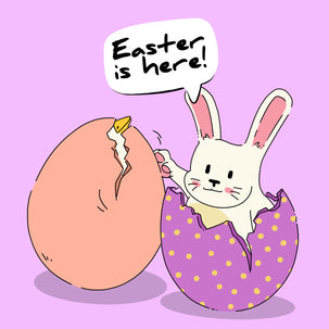 Easter Is Here Chick And Bunny Card Season_Easter