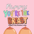 Happy 1st Mother's Day Mummy You Are The Breast Card Season_Mother’s Day, Seo_First