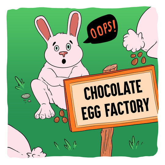 Chocolate Egg Factory Easter Card