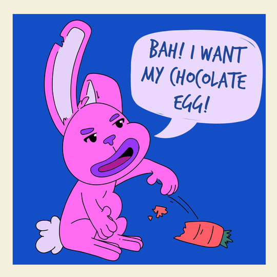I Want My Chocolate Egg Funny Bunny Easter Card