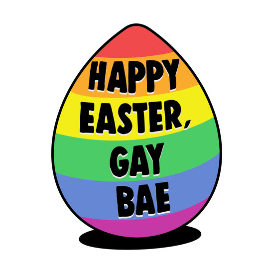 Gay Bae Egg Easter Card