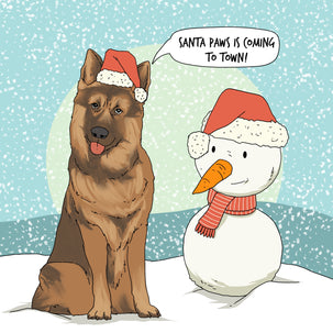 Merry Christmas Santa Paws Is Coming To Town Season_Christmas Seo_German Shepherd