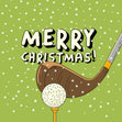 Merry Christmas Golf Card In Green Seo_Golf