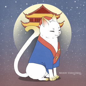 Merry Christmas Cute Japanese Cat Seo_Japanese