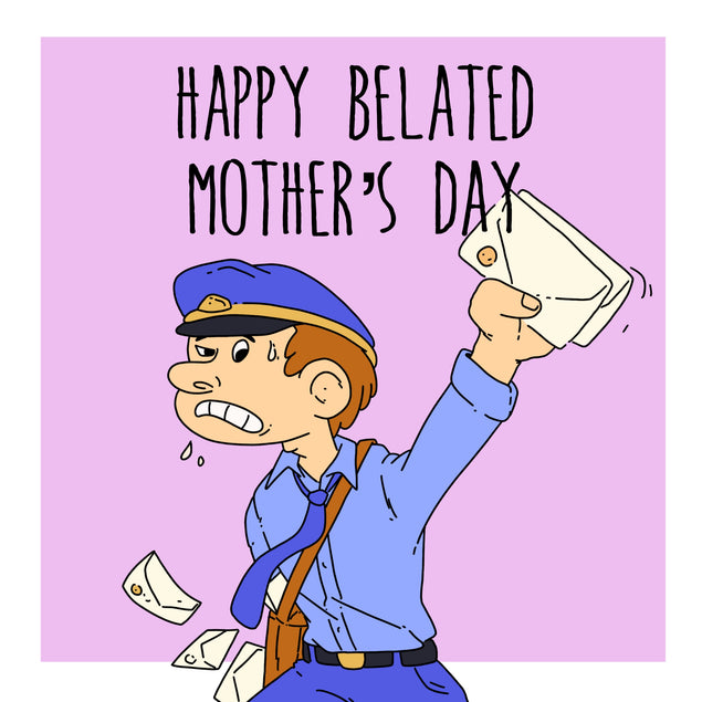 Policeman Happy Belated Mother's Day Card Season_Mother’s Day, Style_Belated