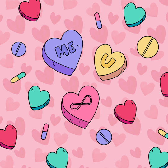 Me And You Forever Colourful Pills Valentine's Day Card