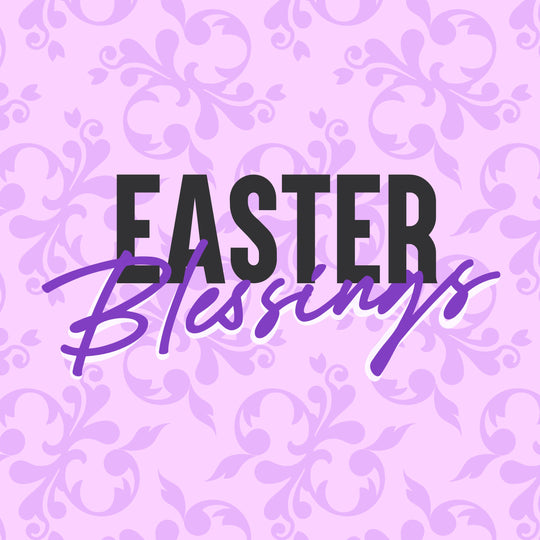 Purple Easter Card Blessings