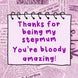 Stepmum, You're Bloody Amazing Mother's Day Card