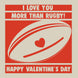 I Love You More Than Rugby Valentine's Day Card