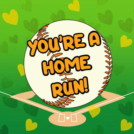 You're A Home Run Baseball Valentine's Day Card