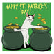 Cat And Pots Of Gold St. Patrick's Day Card