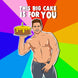 Sexy Man Happy Birthday Cake Card