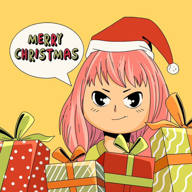Lots Of Gifts Anime Christmas Card Seo_Anime | Boomf