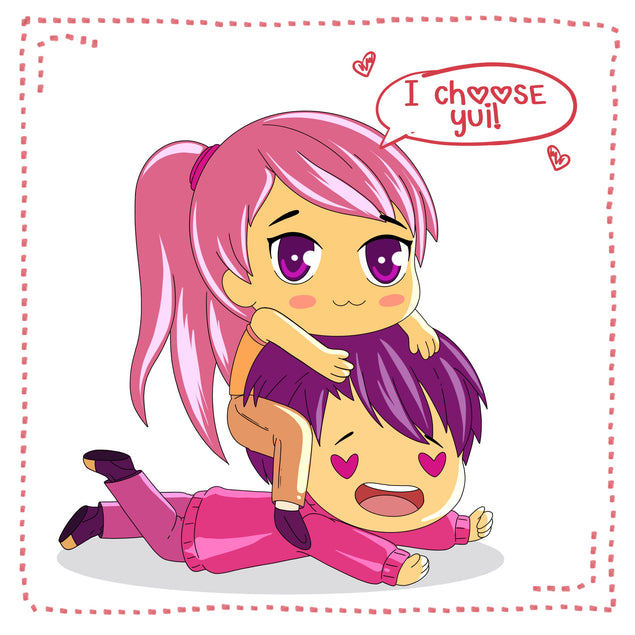 Cute Anime I Choose Yui Valentine's Card Seo_Anime