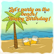 Party On The Beach Happy Birthday Card Seo_Beach