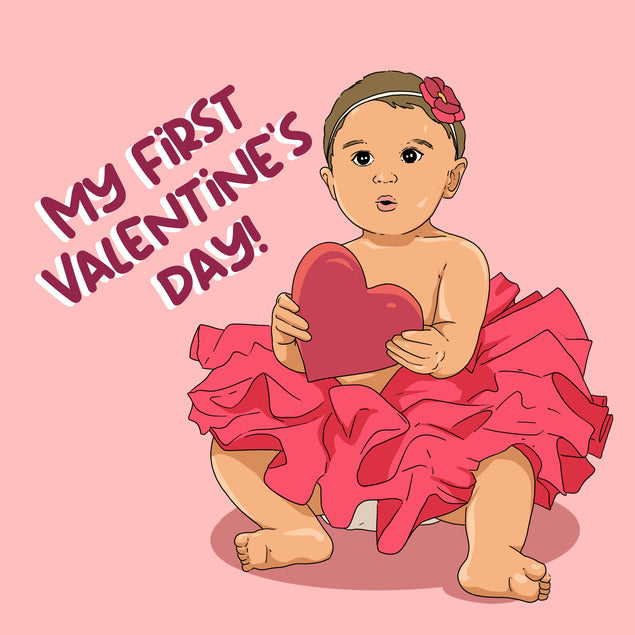 My First Valentine's Day Charming Baby Card Season_Valentine's Day Seo_Bebe